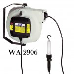 Kabelhaspel met neon looplamp