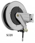 Air/water hose reel 100 bar swiveling