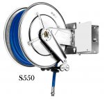 Water hose reel 100 bar swiveling